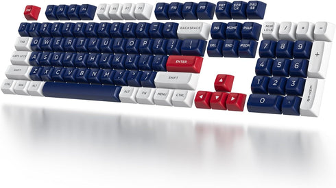 GTSP 150-Keys ASA Profile Keycaps Double Shot PBT Keycap 75 Percent ISO/ANSI Layout for 108 104 87 82 68 61 MX switches Mechanical Keyboard(Snow A...