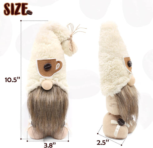 Upltowtme Swedish Tomte Gnomes Plush Ornament Set of 2 - Scandinavian Coffee Bar Decoration - Nordic Plush Farmhouse Home Decor...