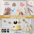 JULBEAR Birthday Cookie Stencils, 36 Pieces Reusable Coffee Decoration Stencils Templates Tools for Cookies Baking Painting Dessert Decoration DIY...