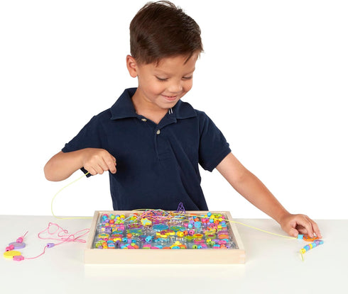 Melissa & Doug Created by Me! Bead Bouquet Deluxe Wooden Bead Set With 220+ Beads for Jewelry-Making, for 4+ years, Multicolor, 9½...