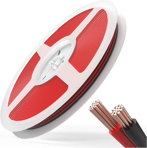 18AWG 2 Wire Electrical Cord JACKYLED 2 Conductor 10M/32.8ft Wire Cord 18 Gauge Flexible Cable for LED Strips Electrical Wire 12V/24V DC Cable, 18...