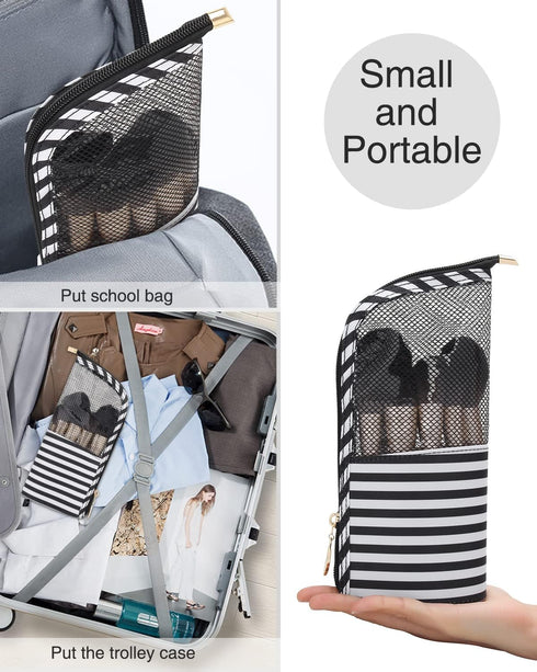 MONSTINA Makeup Brush Organzier Bag,High Capacity Portable Stand-Up Makeup Brush Holder,Professional Artist Makeup Brush Sets Case Waterproof Dust...
