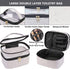 FITINI Makeup Bags Double Layer Travel Storage Cosmetic Cases Make up Organizer Toiletry Bags Water-resistant for Women Makeup Brush Bag,Gray...