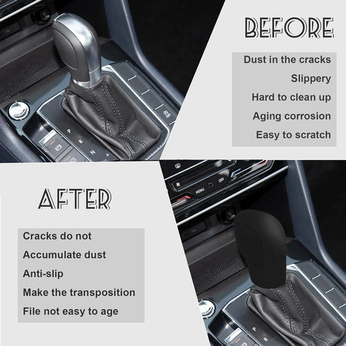 2 PCS Car Shift Cover, Silicone Auto Knob Shift Handle Cover, Comfortable Feeling, Suitable for Most Models (Black)...