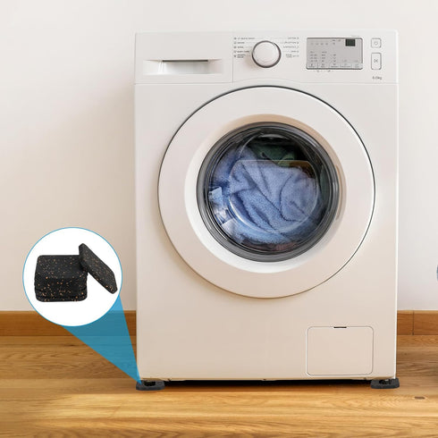 PATIKIL Treadmill Mat, 4 Pcs Exercise Equipment Mat Noise Reduction for Floor Protection, Washing Machine Pads, Anti Vibration Rubber Mats for Bik...