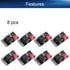 Heyiarbeit 8Pcs 2-Way Speaker Terminal Block Spring Push Release Connector 2 Position Amplifier Spring Jointing Clamp Test Clip...