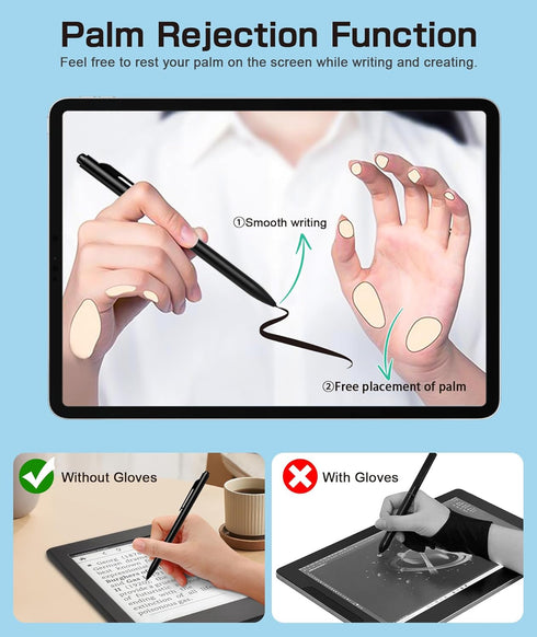 EMR Stylus Compatible with Remarkable 2, Replacement Digital Pen with Eraser, 4096 Pressure Levels, Palm Rejection, Tilt Support, for Remarkable/S...