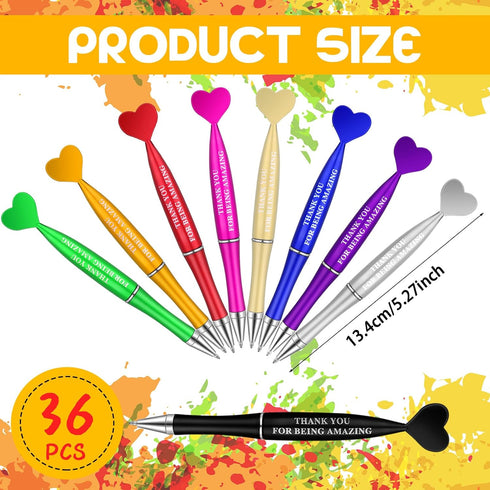 Yeaqee 36 Pcs Appreciation Pens Bulk Inspirational Ballpoint Gifts Thank You for Being Amazing Ballpoint Appreciation Pens for Employee Coworker W...