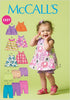 McCall Pattern Company M6912 Infants Reversible Top Dresses Bloomers and Pants, Size YA5...