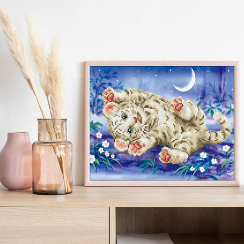 DIAMOND DOTZ ® - Baby Tiger Roly Poly, Partial Drill, Round Dotz, Diamond Painting Kits, Diamond Art Kits for Adults, Gem Art, Diamond Art, Kits, ...