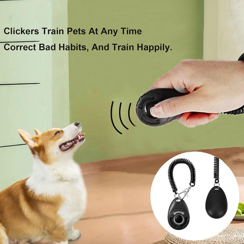 Dog Training Kit, Pet Training Bells, Adjustable Dog Whistle, Pet Training Clicker, Training Behaviour for Puppies...