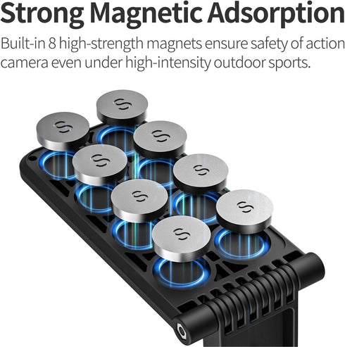 Insta360 X4 Magnetic Mount Stand Compatible for Insta360 Camera, Magnet Steering Holder Bracket with 1/4 Screw for 360 Action Camera, Stand Base f...