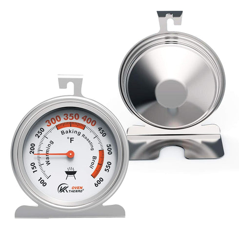3" Extra Large Oven Thermometer Easy to Read NSF Accurately with Large Hook and Panel Base for Hang or Stand Easily,Safe Leave in Oven for Long ti...
