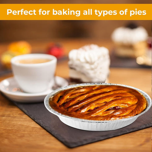 The Baker Celebrations Aluminum Foil Disposable Baking Plates 6-inch Pie Pans Made in USA (Pack of 60)...