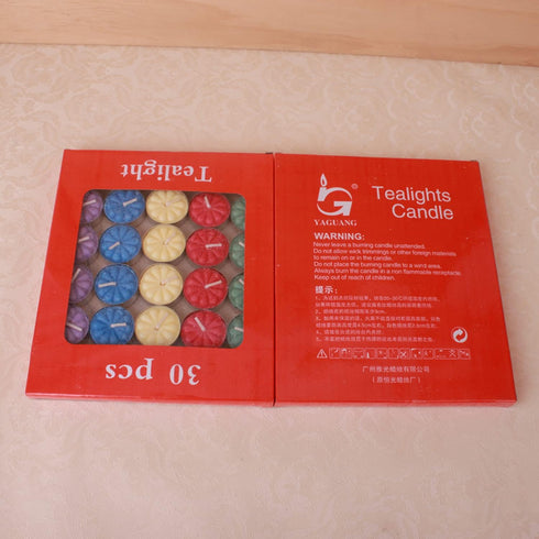 Tealight Candles,30 Pieces Handmade Delicate Flower Candles,Mini Candle Discs for Weddings,Anniversaries,Birthdays,Home Decoration,Spa,Relaxation...