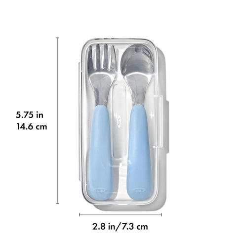 OXO Tot On-The-Go Fork and Spoon Set - Dusk...