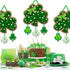 Friday Night St. Patrick's Day Door Sign Irish Hanging Welcome Board 3-D Cardboard Green Shamrock Hanger Home Wall Decor...