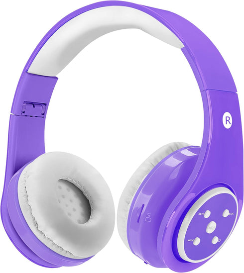 Kids Wireless Bluetooth Headphones Volume Limited 85db/110db Stereo Sound Over-Ear Foldable Children Headphones with Mic SD Card Slot up to 16 Hou...