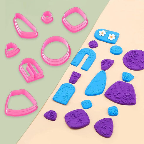 Polymer Clay Cutters 28 Pcs, Mini Flower Butterfly Leaf Clay Earring Cutters, Organic Shape Clay Cutters for Polymer Clay Jewelry...