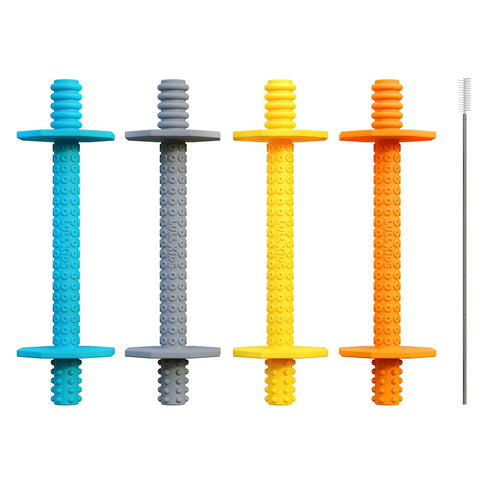 Hollow Teething Tubes - Baby Teething Toys for Babies 0-6 Months, Teething Toys for Babies 6-12 Months - Baby Teether, Teething Straws, Teething S...