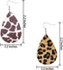 Hicarer 20 Pieces Leather Earrings for Women Petal Leopard Print Teardrop Dangle Earrings(Solid Teardrop Style)...