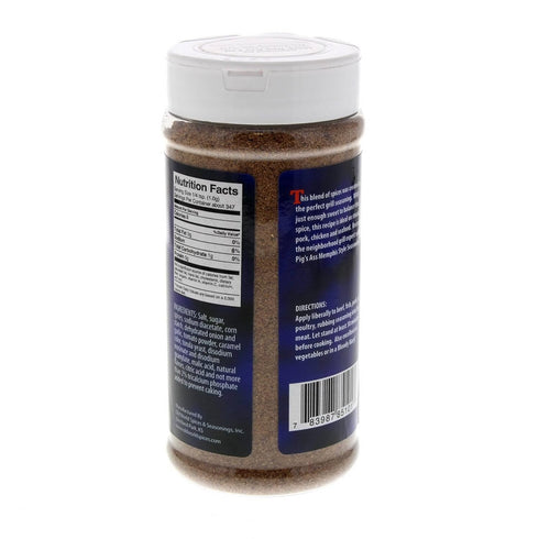 Pig's Ass Rub Memphis Style BBQ Seasoning 12.25 ounce Bottle...