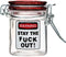 Airtight Glass Herb Mini Storage Jar with Clamping Lid in Choice of Design (Stay the F Out, Small)...