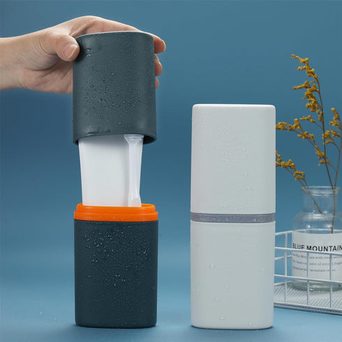 Travel Toothbrush Holder, Travel Toothbrush Cup Case, Toothbrush Travel Container Portable Toothpaste Storage for Camping School Business Trip Bat...