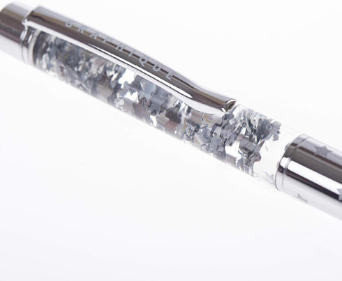 Graphique Glitz and Glam Floating Glitter Pen - 5.5" Refillable Black Ink Ballpoint Pen with Floating Glitter & Matching Gift Box, Makes a Beautif...