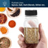 RoyalHouse 12 Pack 9.5 Oz Plastic Spice Jars with Black Cap, Clear and Safe Plastic Bottle Containers with Shaker Lids for Storing Spice, Herbs an...