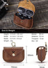 Compatible with So-ny WF-1000xm3 Case, Personalized wf-1000xm3 Leather case with Carabiner, Genuine Leather Protective Case Cover Shockproof,Wirel...