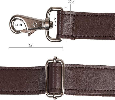 JAKAGO PU Leather Shoulder Strap Replacement Adjustable Messenger Bag Strap for Shoulder Bag Crossbody Bag Briefcase Satchel DIY Purse Making (Bro...