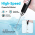 Milk Frother with Stand Rechargeable-Handheld Coffee Frother with 3 Stainless Whisks 3 Speed Adjustable, Electric Whisk Drink Mixer, Foam Maker Bl...