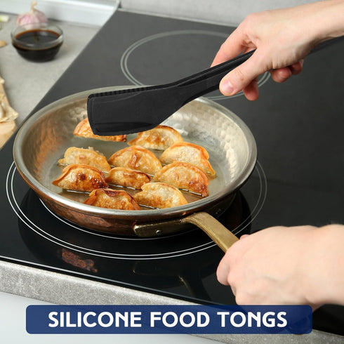 Gejoy 2 Pcs Silicone Kitchen Tongs 11 Inch Kitchen Tongs for Cooking Serving Tongs with Silicone Tips Toast Tongs Salad Tongs for BBQ Grilling Loc...