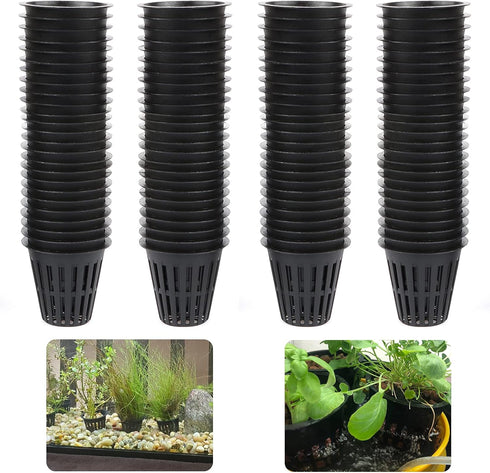 100PCS 2 Inch Garden Slotted Mesh Net Cups, Round Heavy Duty Net Cups Pots for, Hydroponics Slotted Mesh…...