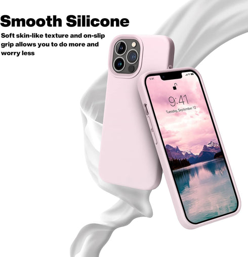 OTOFLY Compatible with iPhone 13 Pro Case,Liquid Silicone Slim Protective Shockproof Phone Case Cover with Anti-Scratch Microfiber Lining, 6.1 inc...
