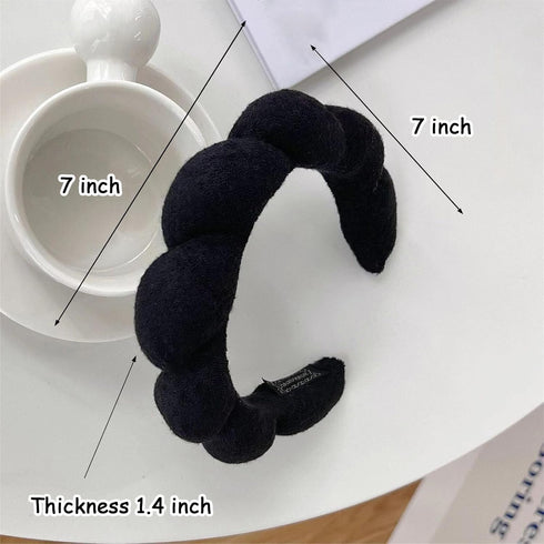 2 Pack Skincare Headbands for Women, Makeup Headband, Spa Headband for Washing Face, Puffy Headwear for Makeup Removal Hair Accessories...