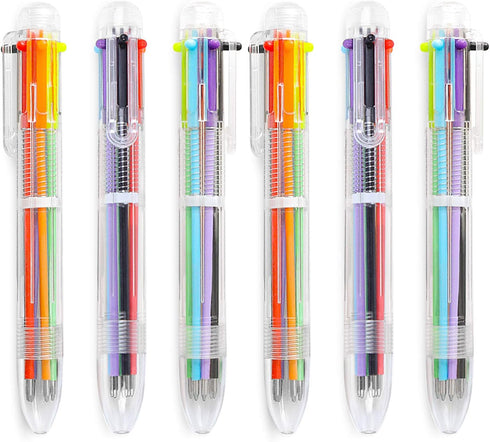 23 Pack 0.5mm 6-in-1 Multicolor Ballpoint Pen 6 Colors Retractable Ballpoint Pens...