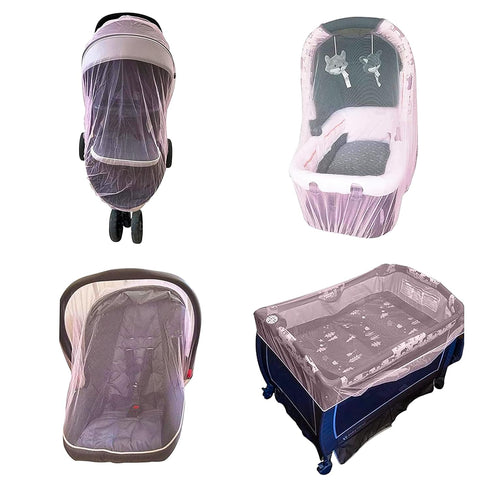 Enovoe Pink Mosquito Net for Baby Stroller - Durable Cover for Cribs, Bassinets, Cradles & Playards...