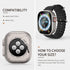 (2 in 1) Waterproof Case Compatible for Apple Watch Ultra/Apple Watch Ultra 2 Screen Protector 49mm Accessories, iWatch Tempered Glass Protective ...