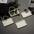 JUXYES Set of 4 Mini Brass Wall Hanging Photo Frame, Glass Hanging Picture Artwork Display Frame, Double Glass Floating Frame Style Gallery Wall F...
