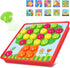 AMOSTING Color Matching Mosaic Pegboard Early Learning Educational Toys for Boys and Girls...