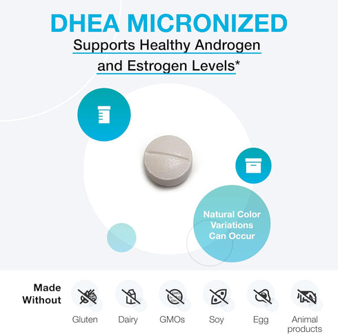 XYMOGEN DHEA 25 mg - Micronized DHEA to Support Healthy Androgen and Estrogen Levels + Adrenal Support - Dehydroepiandrosterone DHEA Supplement fo...