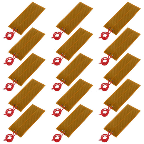 15pcs 45mmx100mm Film Heater Plate Adhesive Pad, PI Heating Elements Film 24V 30W Strip Heater Adhesive Polyimide Heater Plate (24V 30W 45mmx100mm...