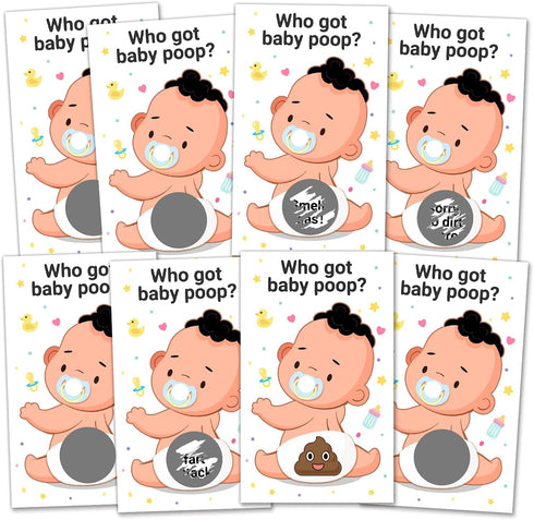 Baby Shower Games 38 Raffle Cards, Decorations, Dirty Diaper Scratch Off Game, Baby Shower Activity and Idea, Fun and Easy to Play...