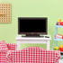 2 Pieces Dollhouse Miniature Furniture 1:12 Doll House Miniature TV Television with Remote Control Dollhouse Mini Model Toy Dollhouse Mini Decorat...