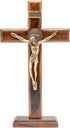Intercession Wall and Table Wood Cross Crucifix (10 inches - Antique Gold)...