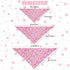 Pink Heart Pattern Dog Bandanas, Comfortable Cotton Triangle Bibs Scarfs for Dogs or Cats, Cute Pet Kerchief for Small Medium Large Dogs...
