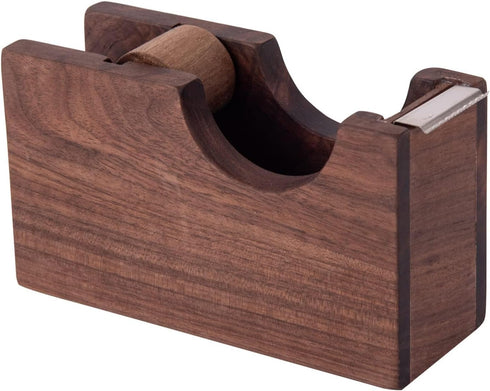 IMEEA Tape Dispenser Natural Walnut Wood Desktop Tape Dispenser Tape Cutter for Gift Wrapping Office Home School and Crafts...