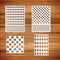 2Pcs Checkerboard Stencils Square Shape Stencils and 2Pcs Harlequin Stencils Diamonds Stencils Reusable Mylar Plastic Templates for Painting on Wa...
